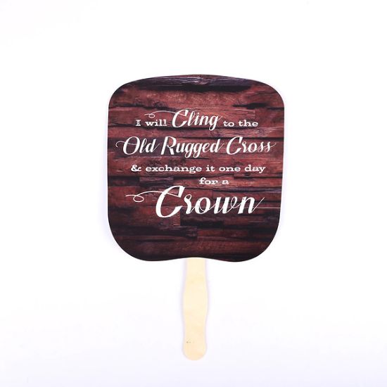 Picture of Hand Fan Old Rugged Cross PK50
