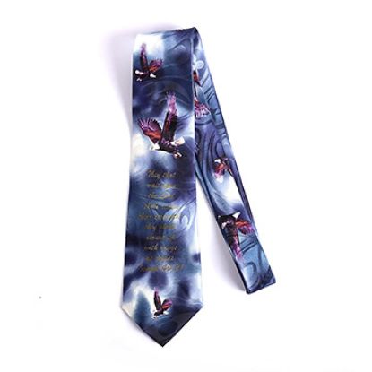Picture of Tie Polyester Isaiah 40:31 Eagles Navy