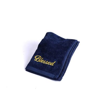 Picture of Pastor Towel Blessed Navy Cotton