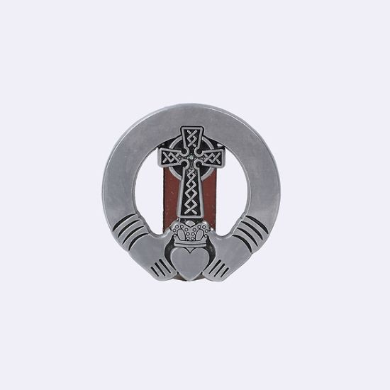 Picture of Visor Clip Claddagh W/ Cross and Stone PK4