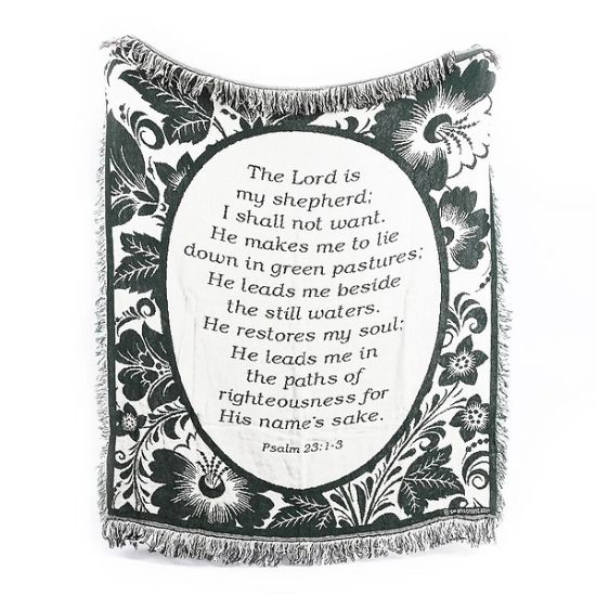 Picture of Throw Lord Is Shepherd Green 50X60