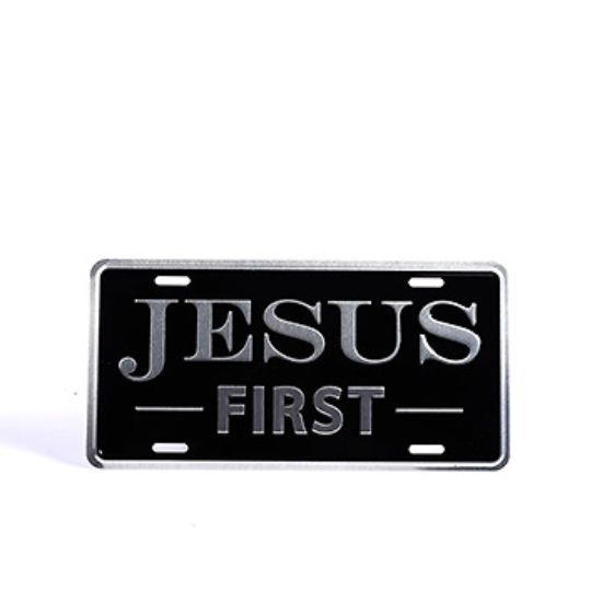 Picture of Autotag Deluxe Jesus First Silver