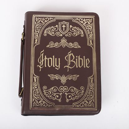 Picture of Bible Cover Imitation Leather Holy Bible Ornate Large