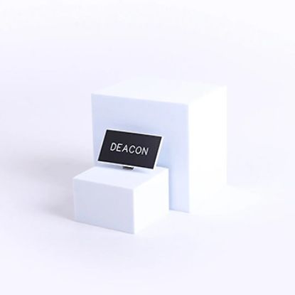 Picture of Badge Engraved Deacon Black Clip