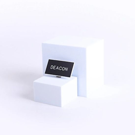 Picture of Badge Engraved Deacon Black Clip