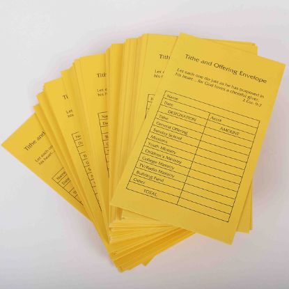 Picture of Offering Envelope Tithe & Offering Goldenrod 100CT