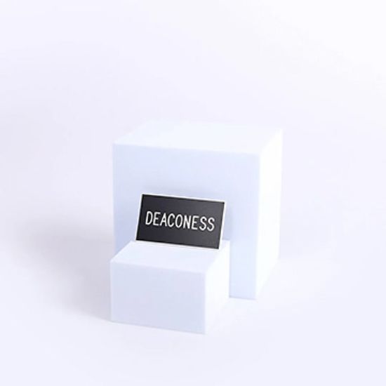Picture of Badge Engraved Deaconess Black Clip