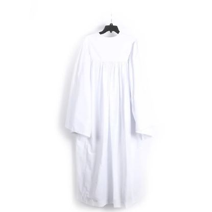 Picture of Baptismal Gown Box Pleat White Xs - Poly - Weighted