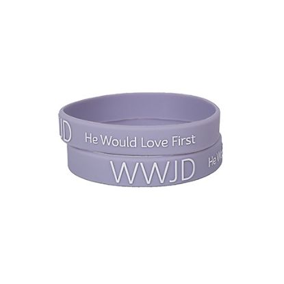 Picture of Bracelet Silicone WWJD He Would Violet PK12