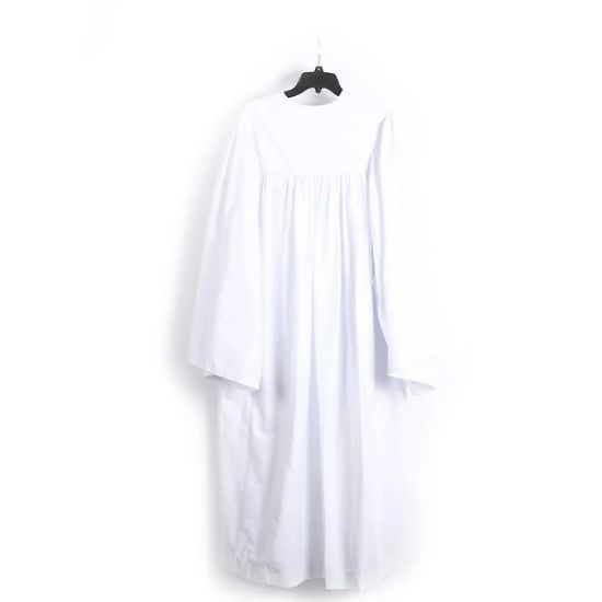 Picture of Baptismal Gown Box Pleat White Small - Poly - Weighted