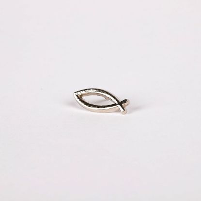 Picture of Lapel Pin Open Fish Silver PK6
