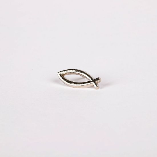 Picture of Lapel Pin Open Fish Silver PK6