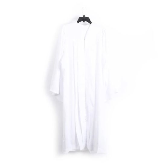 Picture of Baptismal Gown Simple Pleat White Xs - Poly - Weighted