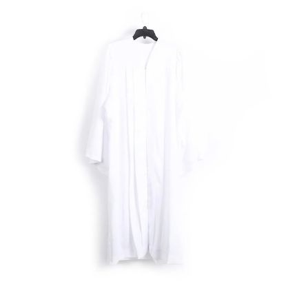 Picture of Baptismal Gown Simple Pleat White Small - Poly - Weighted