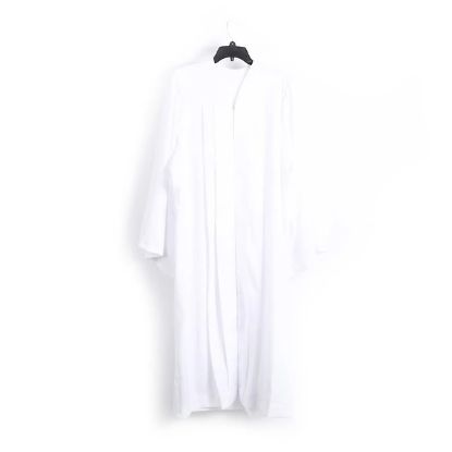 Picture of Baptismal Gown Simple Pleat White Med - Poly - Weighted