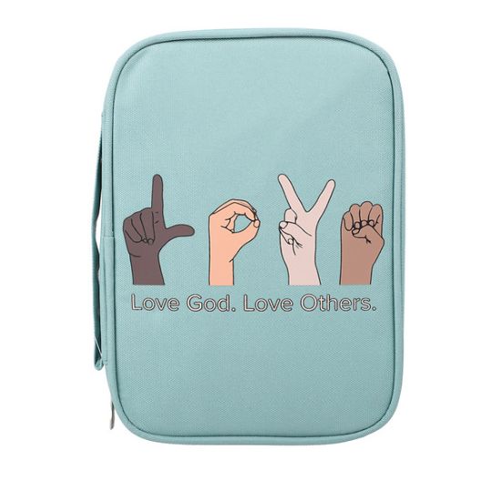 Picture of Bible Cover Canvas Love God Love Others Medium