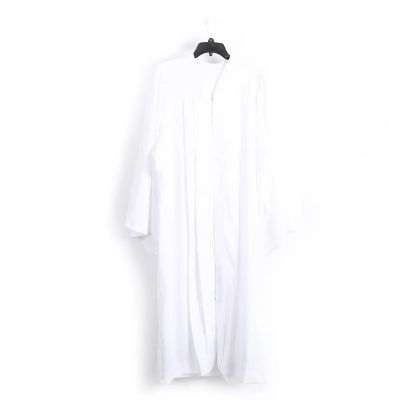 Picture of Baptismal Gown Simple Pleat White Large - Poly - Weighted