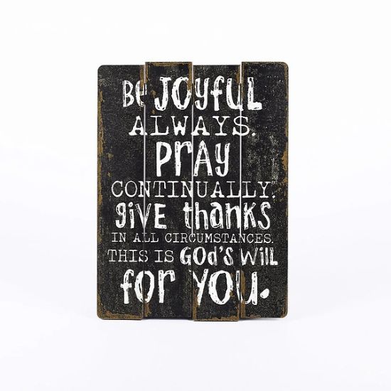 Picture of Wall Decor Wood Slat Be Joyful