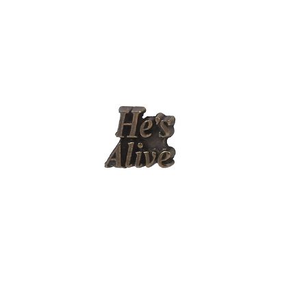 Picture of Lapel Pin He's Alive Antique Gold PK6