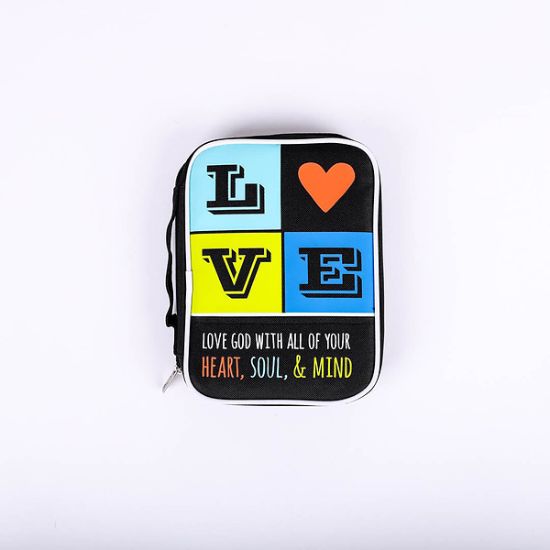 Picture of Bible Cover Canvas Love Block Medium