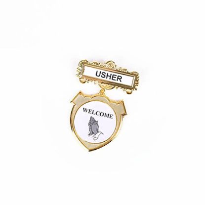 Picture of Badge Shield Usher Ethnic Praying Hand Magnet