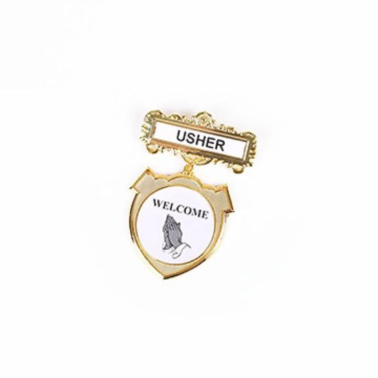 Picture of Badge Shield Usher Ethnic Praying Hand Magnet