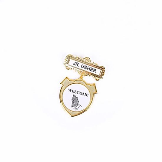 Picture of Badge Shield JR. Usher Ethnic Praying Hands Pin