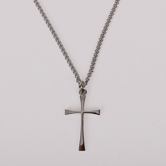 Picture of Necklace Cross Sterling Silver 18"