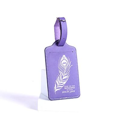 Picture of Luggage Tag Leatherette Great Love Purple