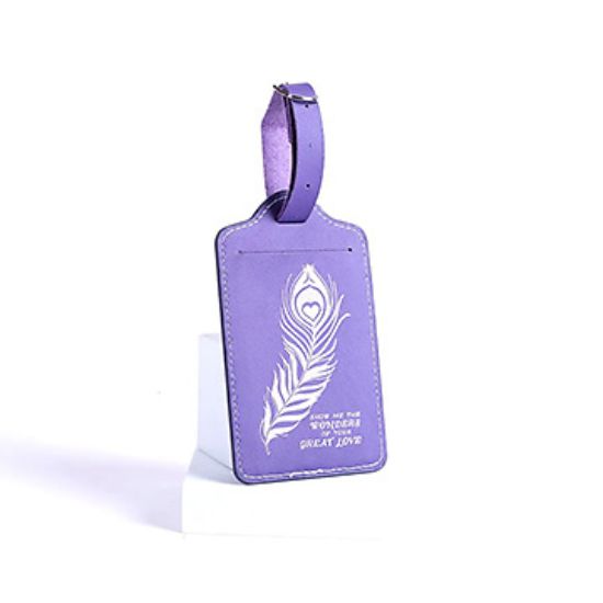 Picture of Luggage Tag Leatherette Great Love Purple
