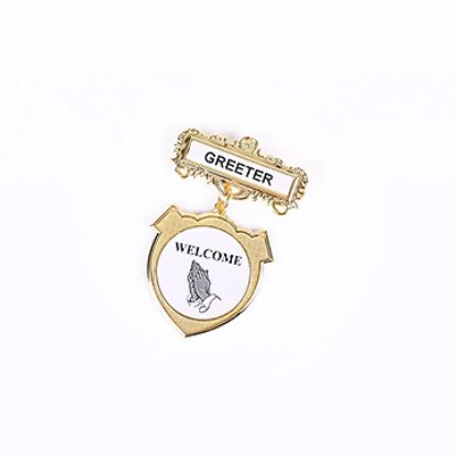 Picture of Badge Shield Greeter Ethnic Praying Hand Magnet