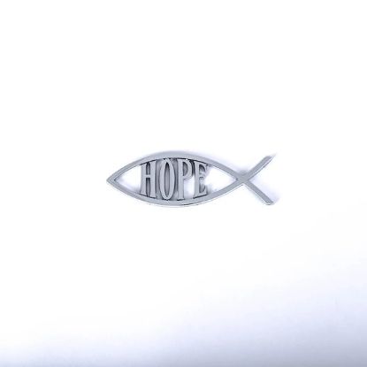 Picture of Auto Emblem Hope Fish Silver PK6