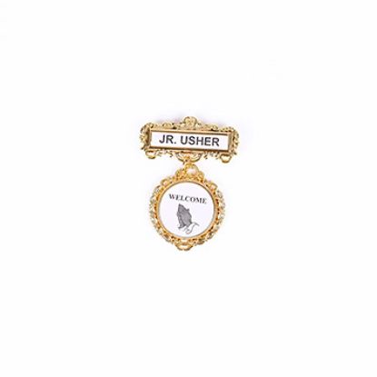Picture of Badge Fancy Round JR Usher Ethnic Praying Hands Pin