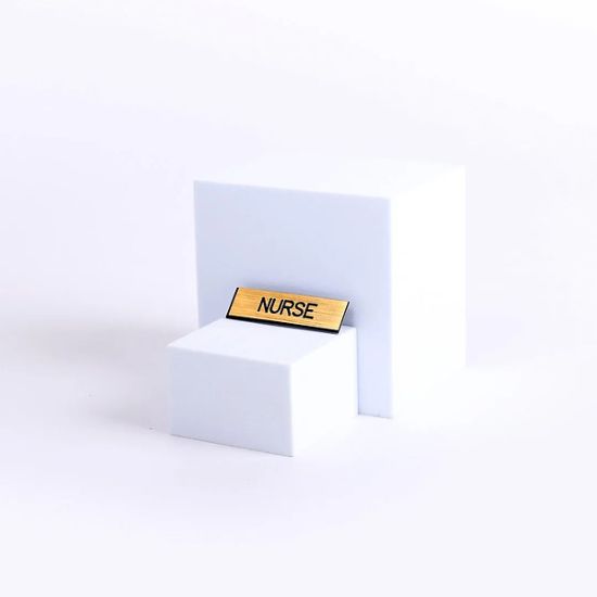 Picture of Badge Engraved Nurse Gold Pin