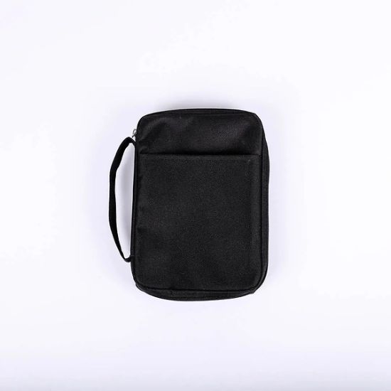Picture of Bible Cover Canvas Black Plain Small