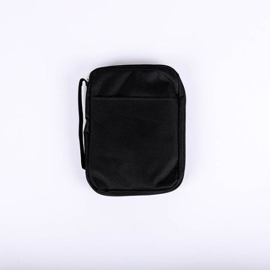 Picture of Bible Cover Canvas Black Plain Medium