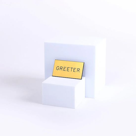 Picture of Badge Engraved Greeter Gold Magnet