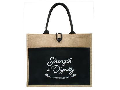 Picture of Jute Tote Bag Dignity  17x13.5x6