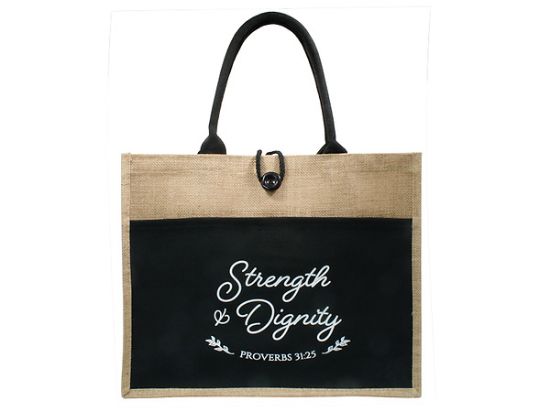 Picture of Jute Tote Bag Dignity  17x13.5x6