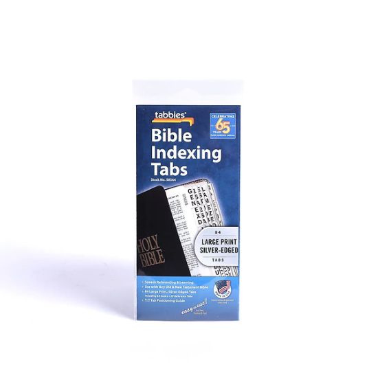 Picture of Bible Index Tabs Large Print Silver Tabbies PK10