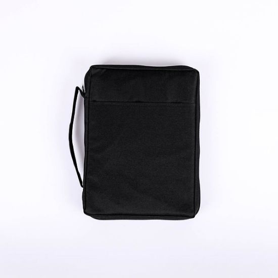 Picture of Bible Cover Canvas Black Plain Extra Large