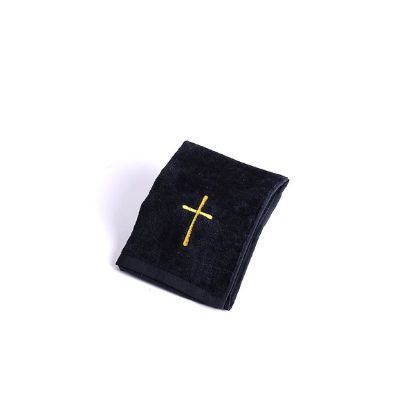Picture of Pastor Towel Cross Black Cotton