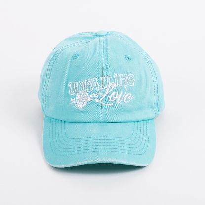 Picture of Cap Unfailing Love Prewashed Teal