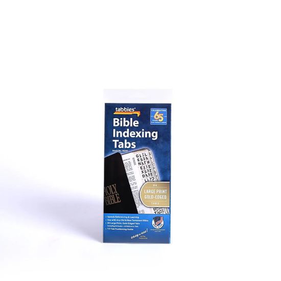 Picture of Bible Index Tabs Large Print Gold Tabbies PK10