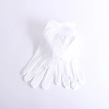 Picture of Glove White W/ White Cross L