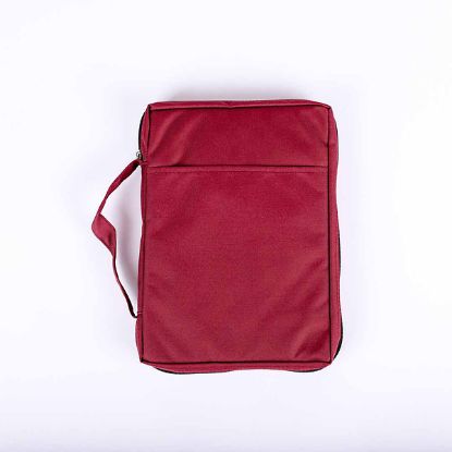 Picture of Bible Cover Canvas Burgundy Plain Extra Large