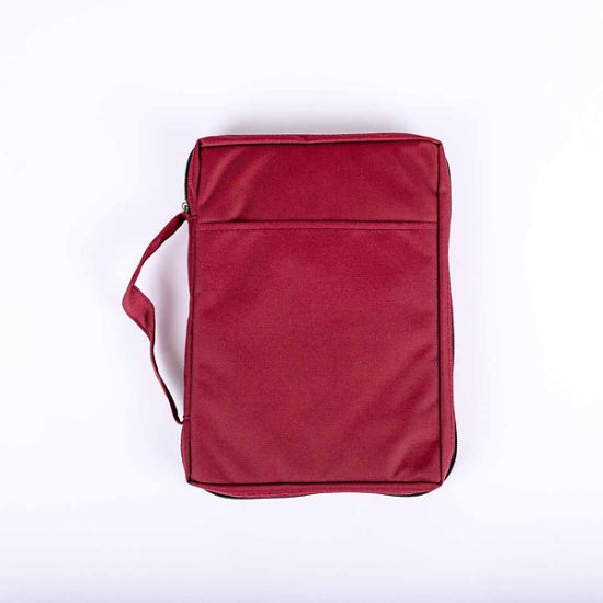 Picture of Bible Cover Canvas Burgundy Plain Extra Large