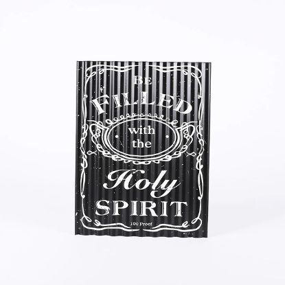 Picture of Sign Corrugated Metal Be Filled with the Holy Spirit 12X16