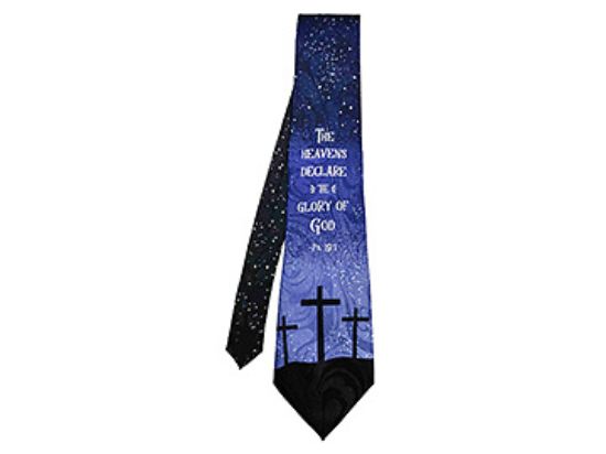 Picture of Tie Polyester Heavens Declare the Glory of God