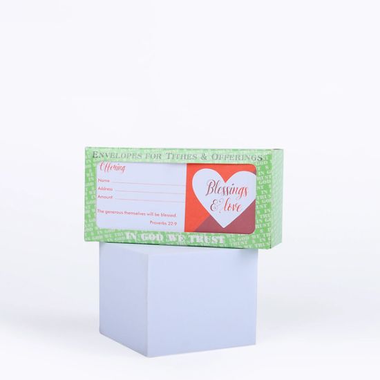Picture of Offering Envelope Blessings & Love 100CT